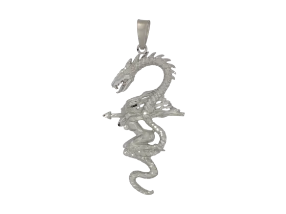 Anhänger Drachen 925er Sterling-Silber