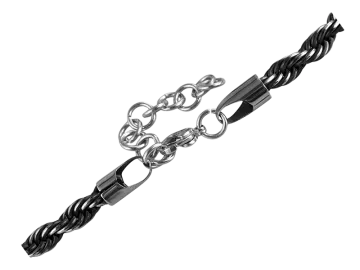 Cord chain necklace Kellana 50 cm stainless steel